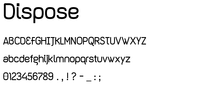 Dispose font