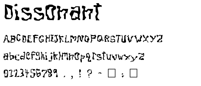 Dissonant font