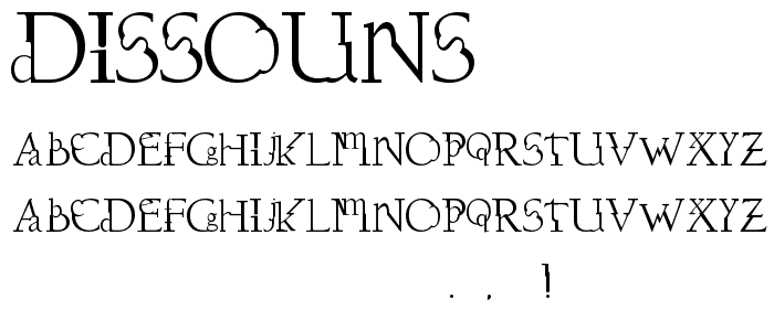 Dissouns font