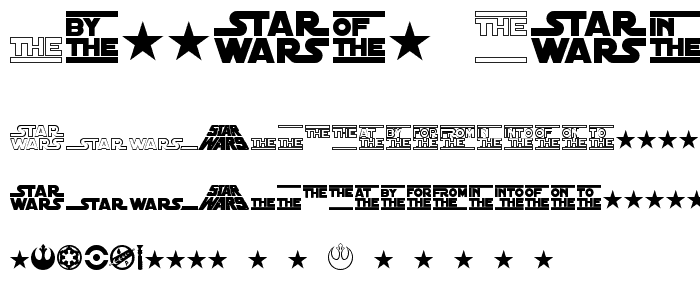 Distant Galaxy Symbols font