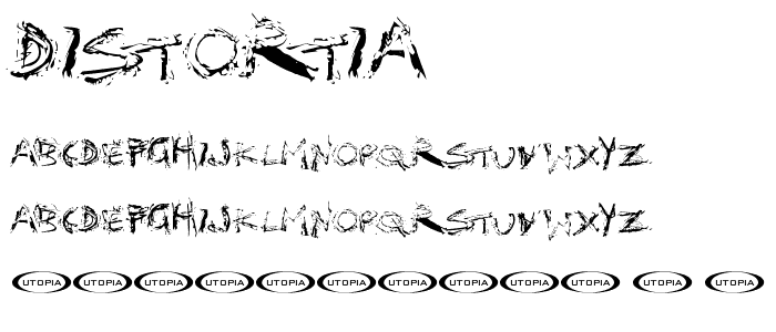 Distortia font