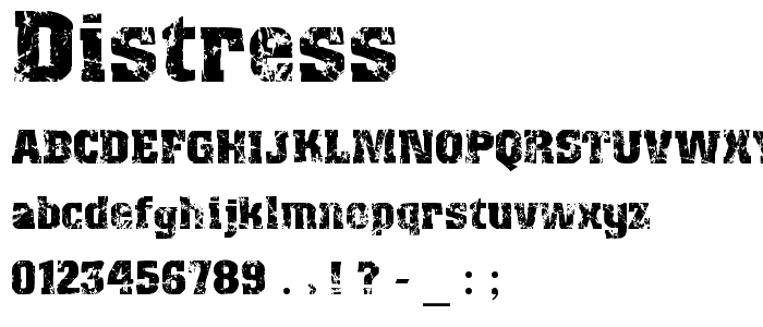 Distress font