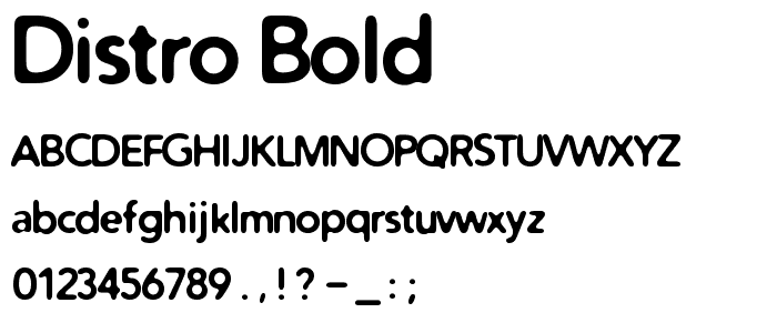 Distro Bold font