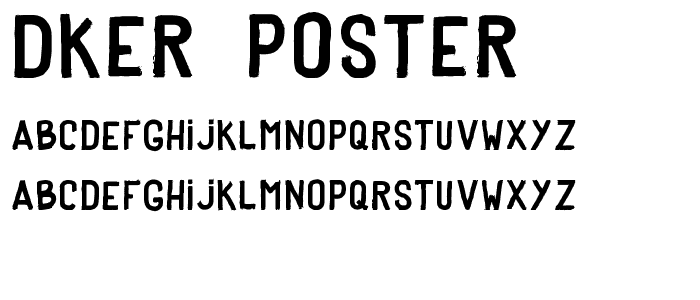 Dker Poster font