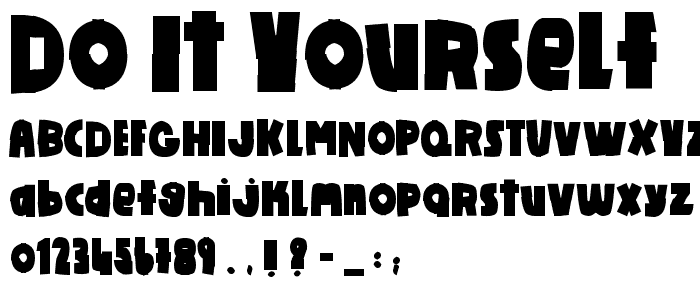 Do it yourself font