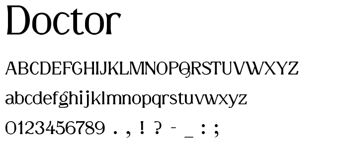 Doctor font