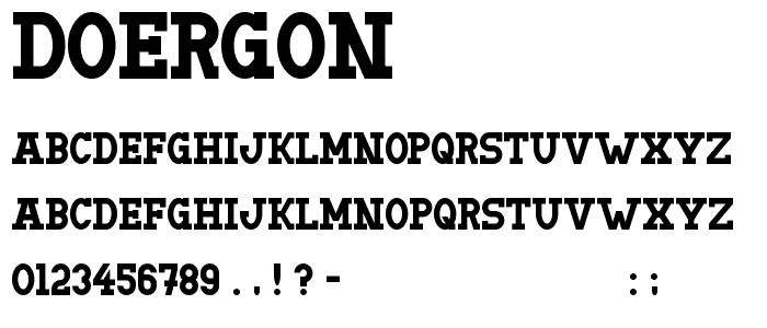 Doergon font