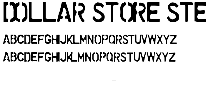 Dollar Store Stencil font