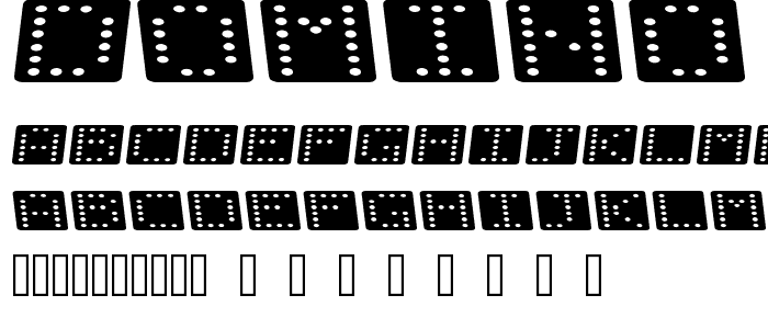 Domino flad kursiv font