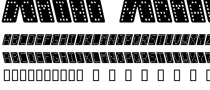 Domino normal kursiv font