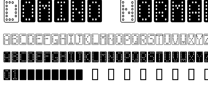 Domino normal font