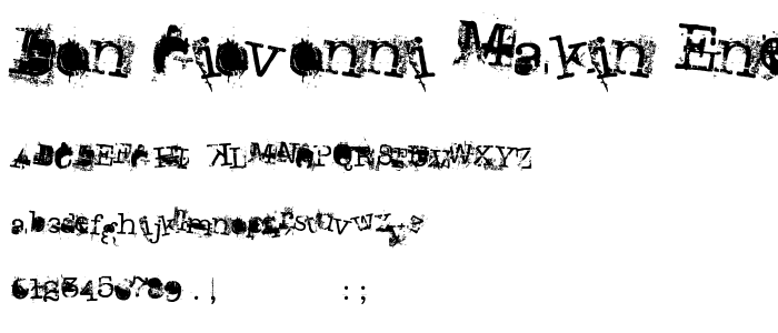 Don Giovonni Makin Enemies font