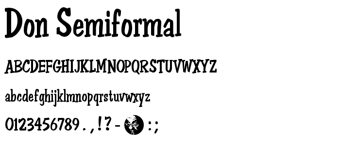 Don Semiformal font