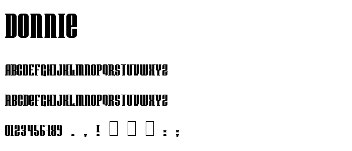 Donnie font