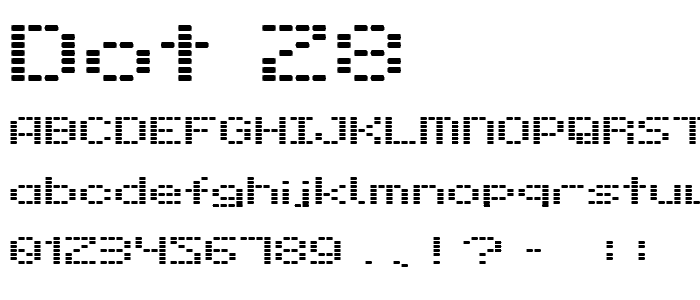 Dot 28 font