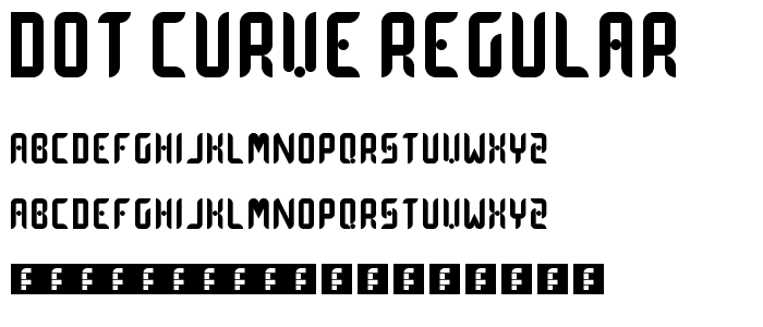 Dot Curve Regular font