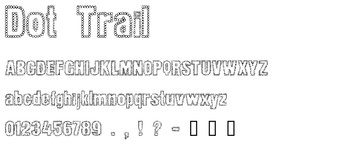 Dot Trail font