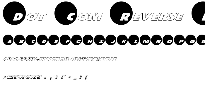 Dot.com Reverse Pro font