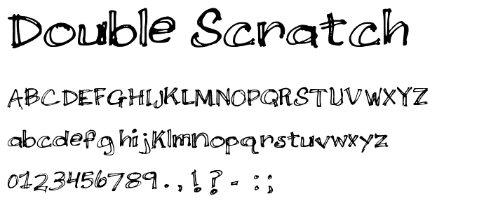 Double Scratch font