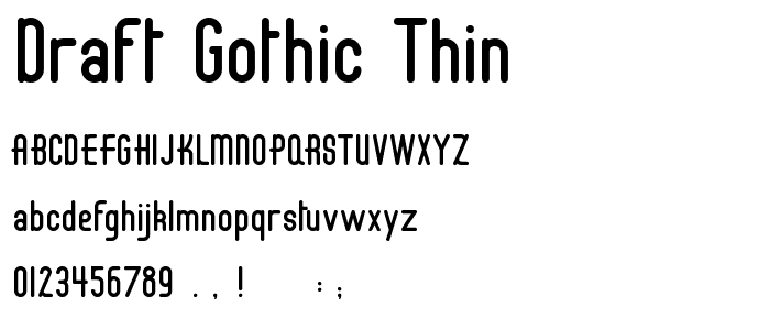 Draft Gothic Thin font