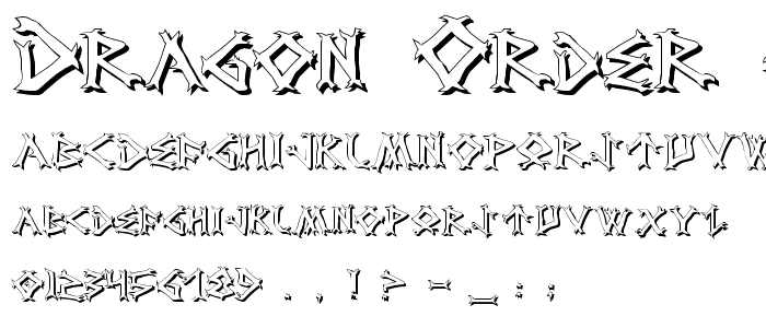 Dragon Order Shadow font