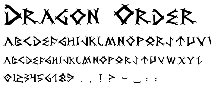 Dragon Order font