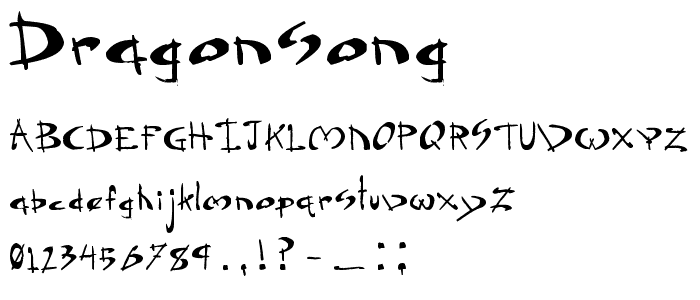 Dragonsong font