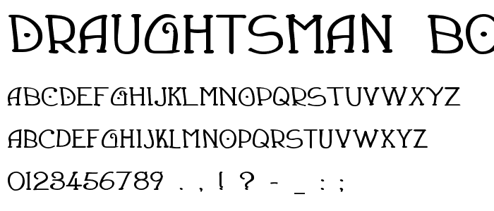 Draughtsman Bold font