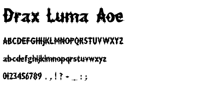 Drax Luma AOE font