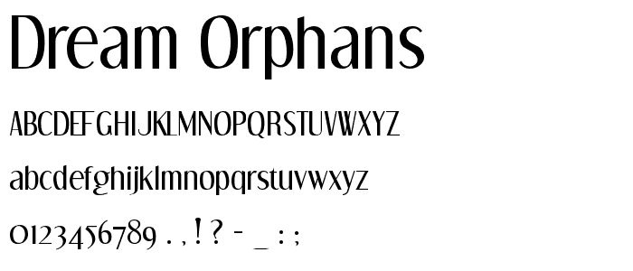 Dream Orphans font