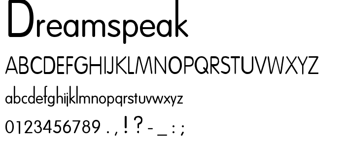 Dreamspeak font