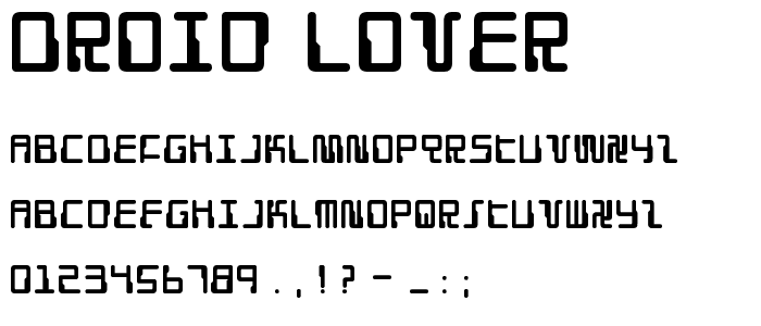 Droid Lover font