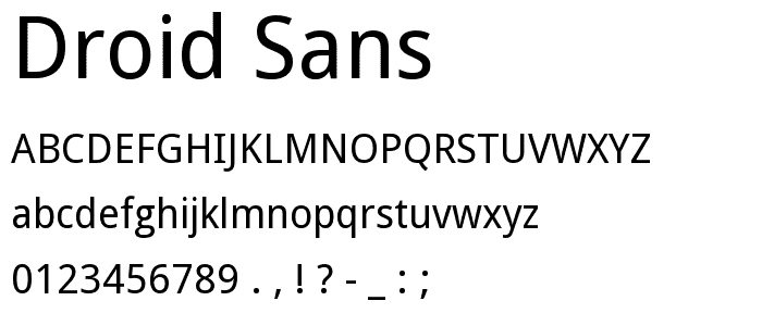 Droid Sans font