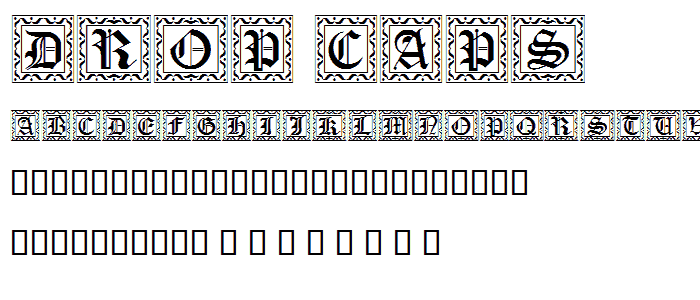 Drop Caps font