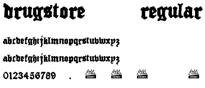 Drugstore  Regular font