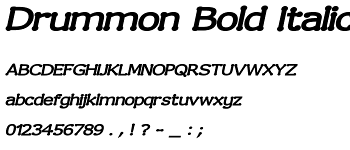 Drummon Bold Italic font