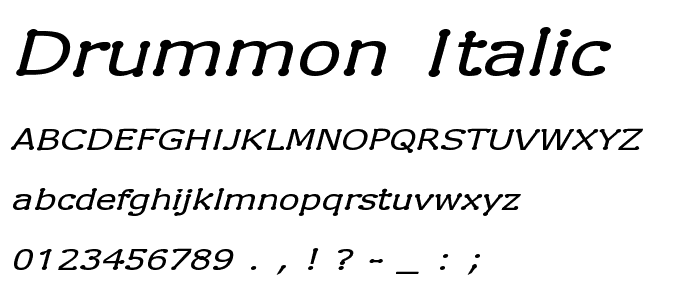 Drummon Italic font