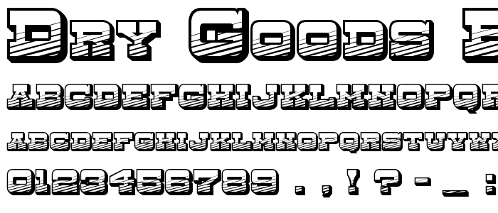 Dry Goods Emporium SmC JL font