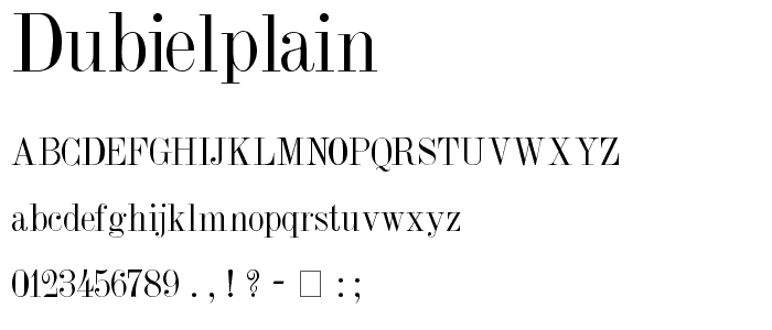 DubielPlain font