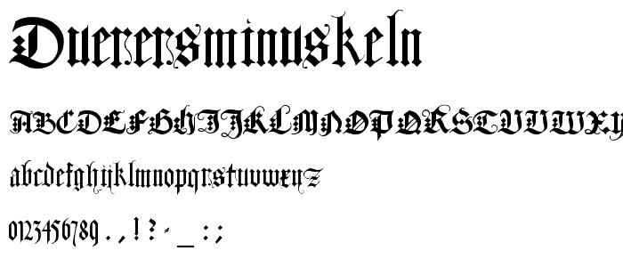 DuerersMinuskeln font