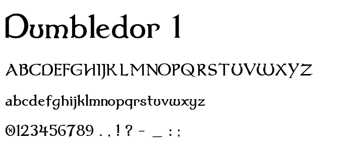 Dumbledor 1 font