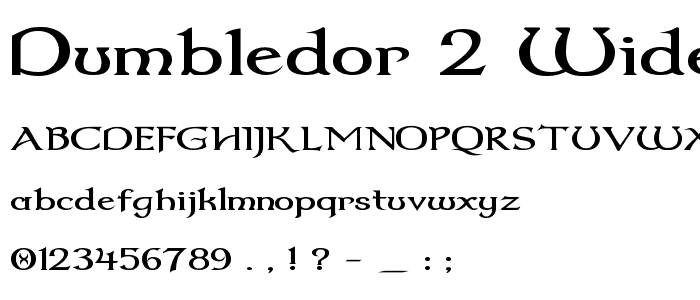 Dumbledor 2 Wide font