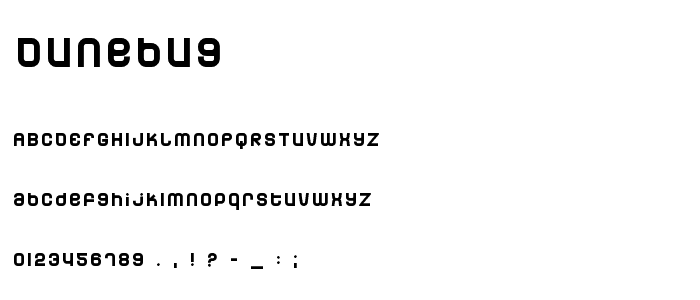 Dunebug font