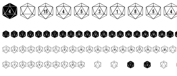 Duodecahedron font