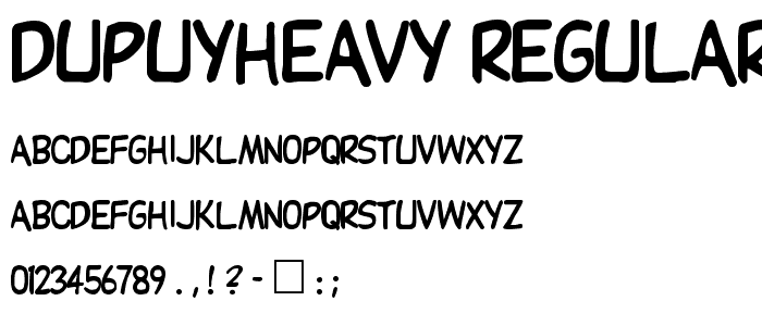 DupuyHeavy Regular font