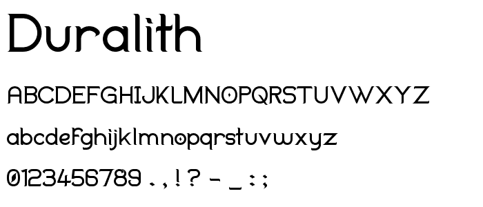 Duralith font