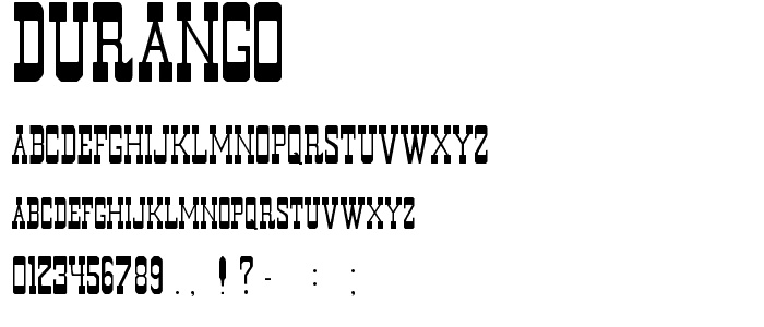 Durango font