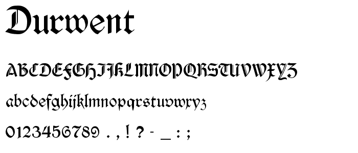 Durwent font