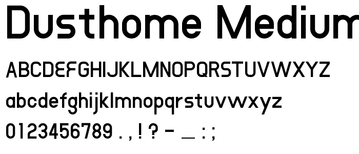 DustHome Medium font