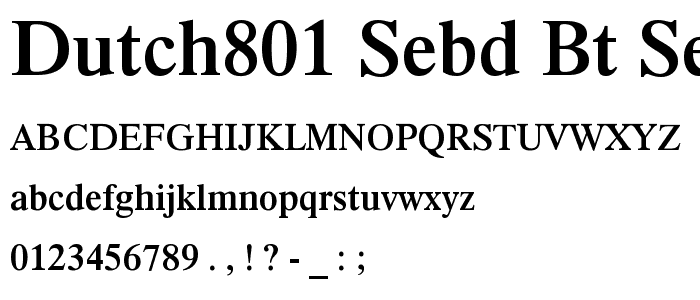 Dutch801 SeBd BT Semi-Bold font